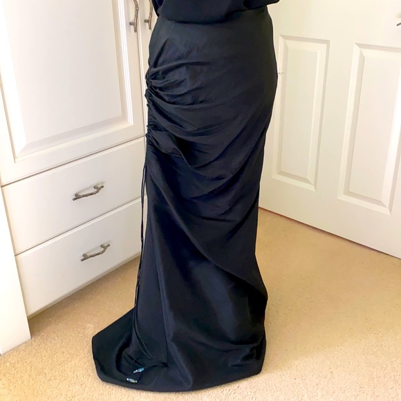 Long Evening skirt. Black. Mermaid
